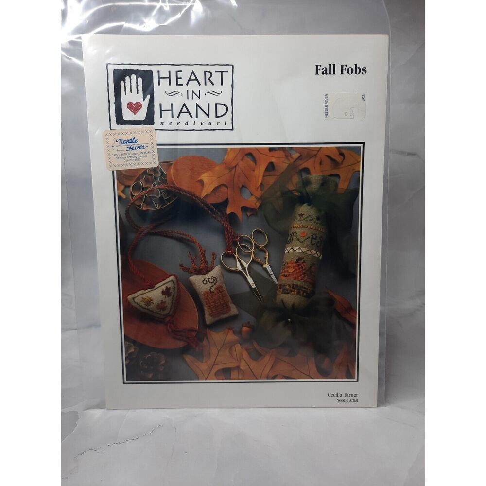 Vintage Heart in Hand Fall Fobs Needle Roll Counted Cross Stitch Patterns